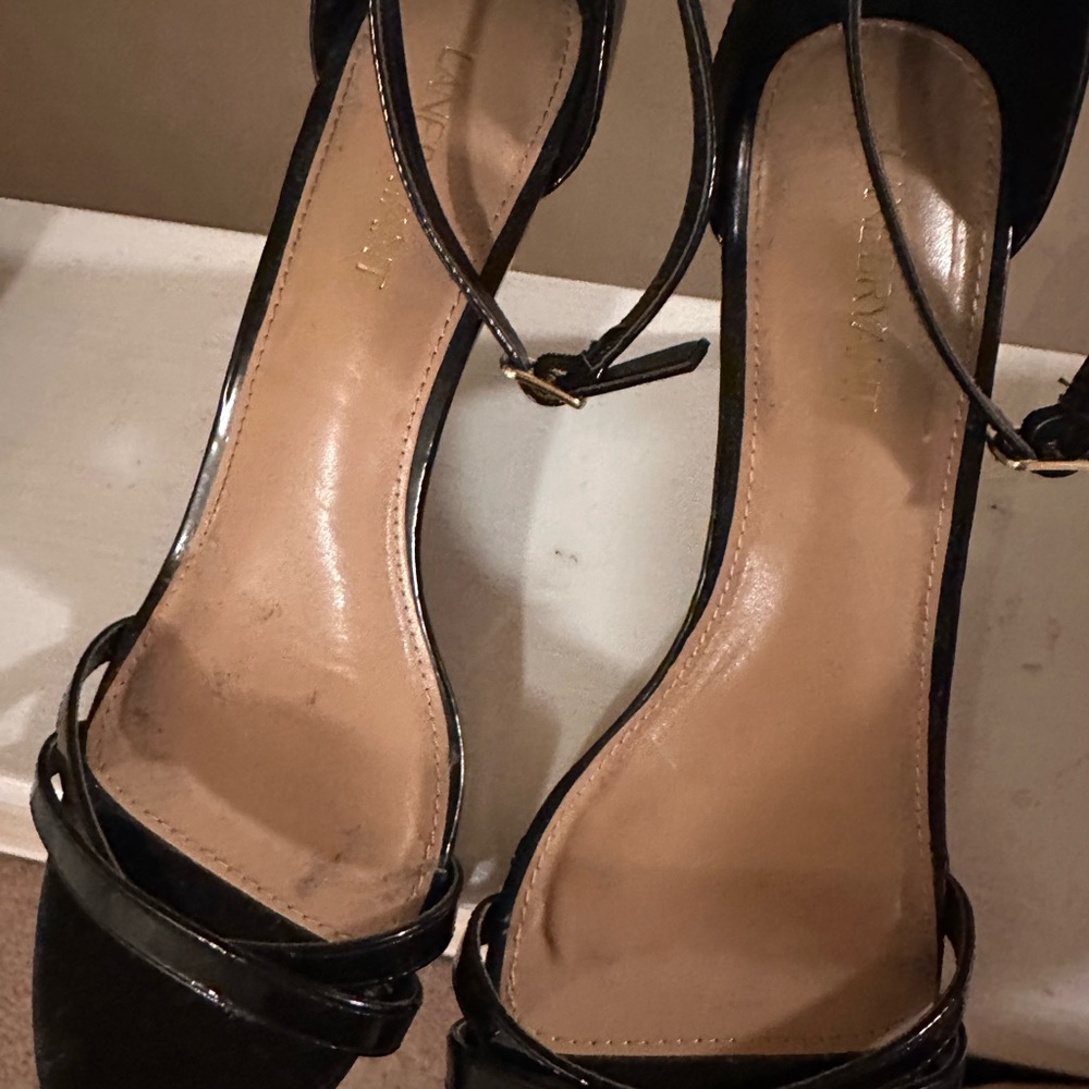 Lane Bryant Black Strappy Heels